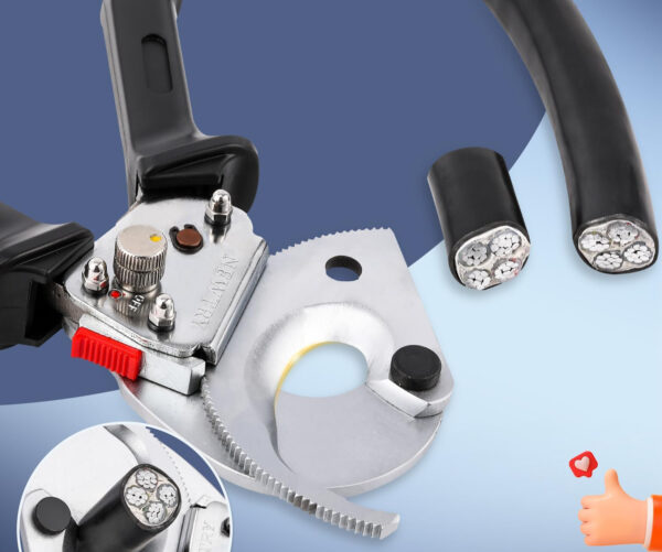 Obcinak do kabli NEWTRY XLJ-D-500, do 500mm², stal, wysuwany uchwyt - obrazek 5