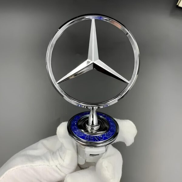 Emblemat znaczka Mercedes metal z grawerem stylowa ozdoba na maskę lub jako prezent dla fana marki - obrazek 3