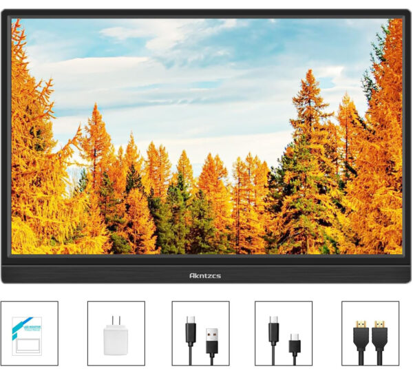 Przenośny monitor Akntzcs HD160 5V 3A 16'', FHD 1920 x 1200P, IPS - obrazek 4