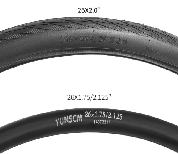 Zestaw 2 opon rowerowych YunSCM 26x2.0 z dętkami AV 32 mm do MTB - obrazek 4