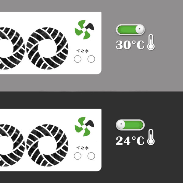 Wentylator EcoCalm Smart 39 dB 2,3E+2 V biały cichy wentylator z trybem snu i inteligentnym sterowaniem do sypialni - obrazek 7