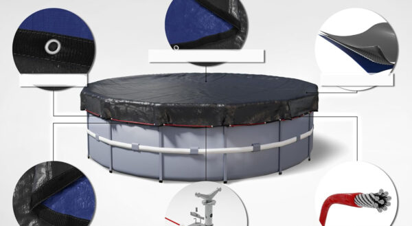 Pokrywa basenowa Planenfux PP02-BL 400 cm Rozmiar: 460 cm POWYSTAWOWY - obrazek 2