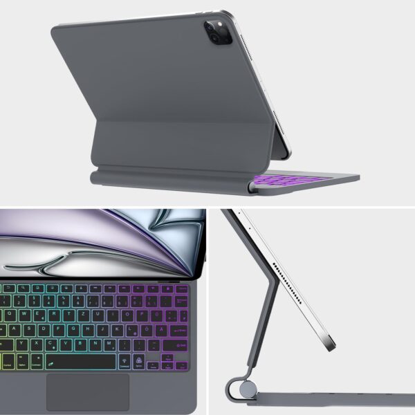 Klawiatura SENGBIRCH Magic Keyboard do iPad Air 13" M3 z etui QWERTZ czarna - obrazek 2