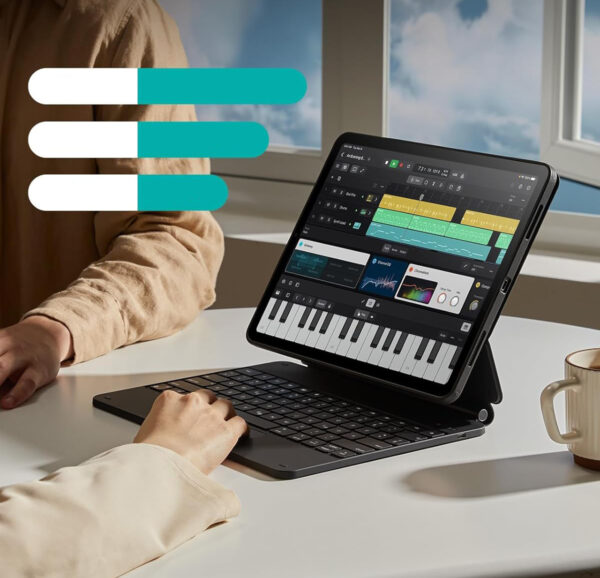 Etui z klawiaturą ESR iPad Pro 13 cali M4, Laptop, Model 6B023 QWERTZ - obrazek 3