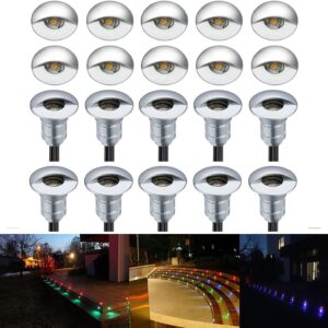 Oświetlenie gruntowe LED SUBOSI, 0,6 W, Ø26 mm, IP65, RGB, 20pcs