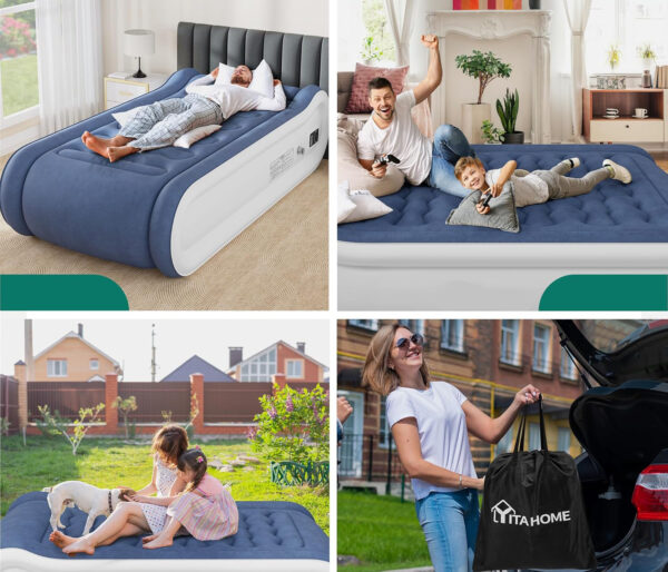 PO NAPRAWIE Materac YITAHOME, podwójny, 300 kg, 2x1,5m dmuchany materac sypialniany - obrazek 5