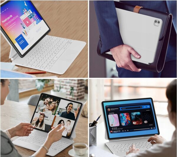 Etui na klawiaturę Doohoeek DJC-MC12.9 do iPada Pro 12,9'', białe, Używany - obrazek 5