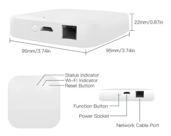 Inteligentny koncentrator domowy MOES M-HUB-MG, WiFi 2,4 GHz z aplikacją - obrazek 2