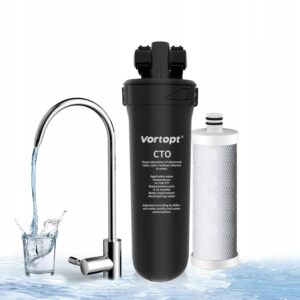 System filtracji wody pod zlewem Vortopt Q8-C1, NSF/ANSI 53 i 42, 1 filtr