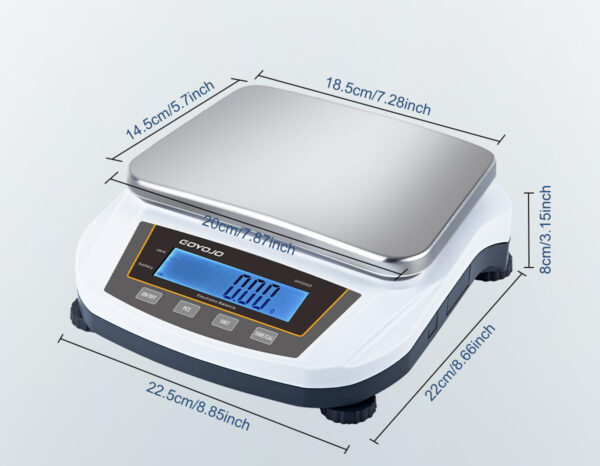 USZKODZONY/UŻYWANE Waga precyzyjna GOYOJO 5000g x 0.1g laboratorium, kuchnia, jubiler, przemysł - obrazek 10