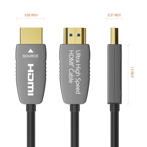 Światłowodowy kabel HDMI RUIPRO 8K CL2 2.1 48Gbps 7,6 m kabel optyczny do transmisji obrazu Ultra HD - obrazek 3