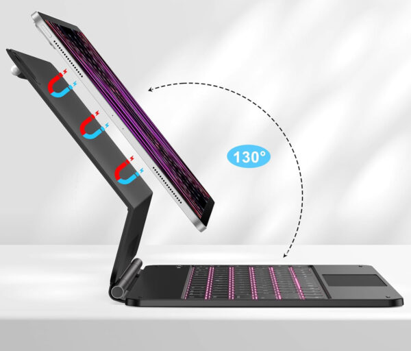 Klawiatura z Etui do iPad Air 13 (M3/M2) i Pro 12.9 TECURS  z Podstawką 85cm - obrazek 5