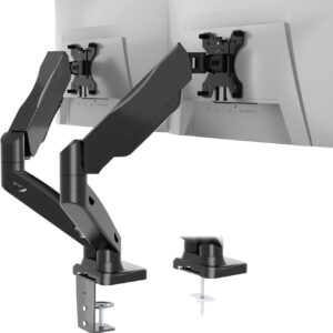 Uchwyty 2 monitory Wali GSMP002 regulowany uchwyt gazowy VESA z C-klamrą 19,8 LB