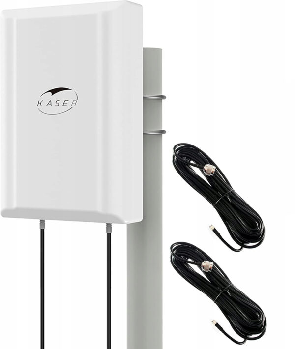 NIEKOMPLETNA Antena KASER MIMO LTE 4G 5G 12dBi zewnętrzna z TS9 i kablem