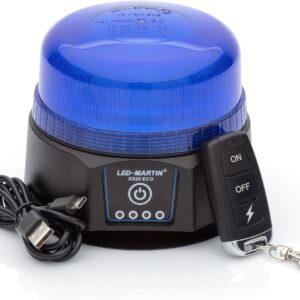 UŻYWANA Lampa ostrzegawcza LED-MARTIN XR20 ECO niebieska, magnes, bateria