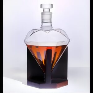Karafka diamentowa RESTEQ 1L do whisky i alkoholi, elegancka forma
