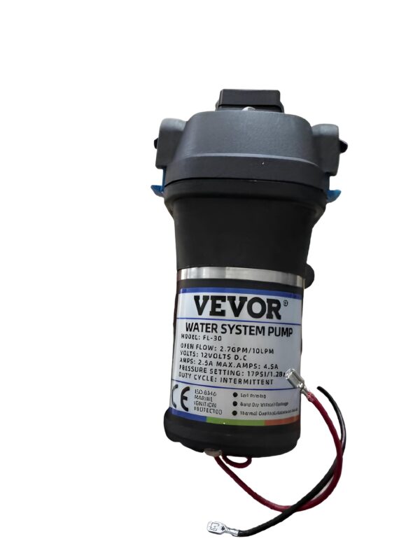 Pompa membranowa ciśnieniowa VEVOR, 12V, 10 l/min, 1,17 bar, Powystawowy
