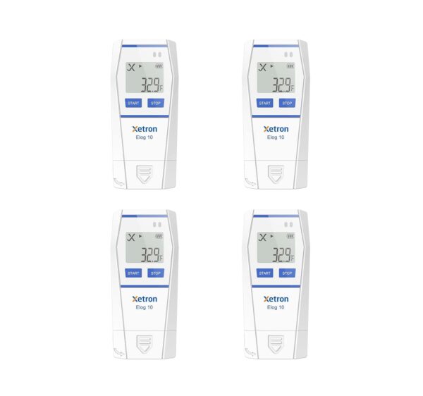 Rejestrator temperatury Xetron Elog10, -30°C do 70°C, 4 szt.