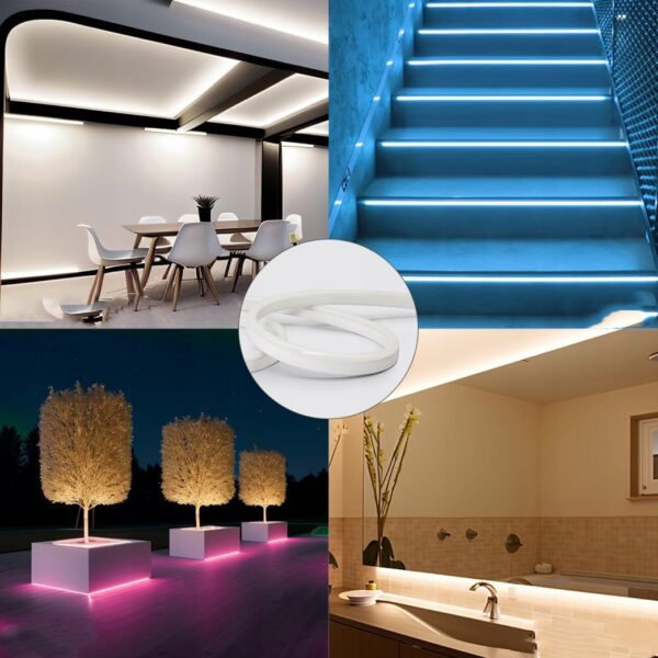 Pasek neonowy LED BAGZY 20m 220V 120 LED/M, biały naturalny, bez opakowania - obrazek 2