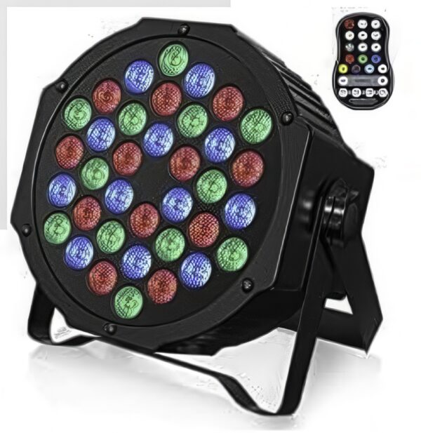 Reflektor LED RGB U`King 4 w 1 z pilotem - oświetlenie na imprezy i eventy