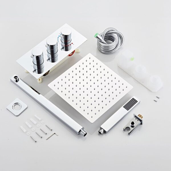 Zestaw prysznicowy Sanitemodar LYXT-AC-HW-25-Chrome z termostatem 25x25cm - obrazek 3