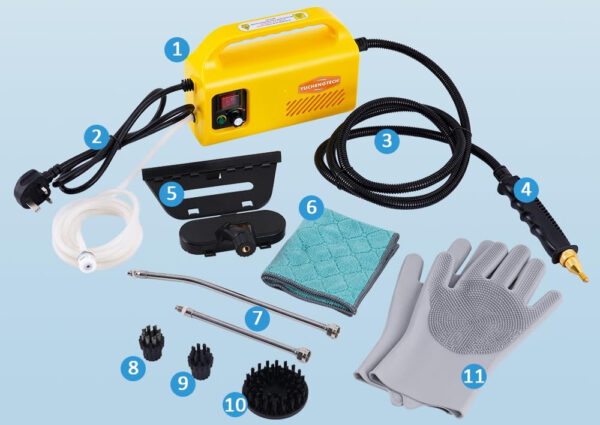 Parooczyszczacz YUCHENGTECH WH-QX003, 2500 W, 220 V przenośny oczyszczacz parowy do czyszczenia - obrazek 8