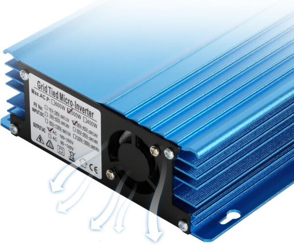 Inwerter sieciowy DEWIN SY2402V01272, MPPT 500 W, 24 V (AC 220 V) - obrazek 4