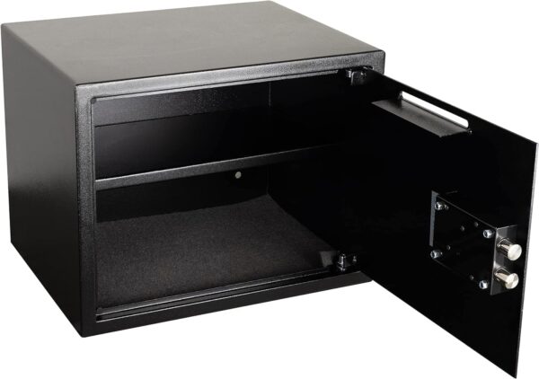 USZKODZONY Sejf mechaniczny z wrzutnią 25L 35x25x25cm stalowy do biura - obrazek 3