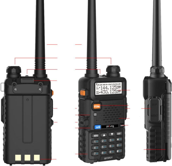 Stacja radiowa pofung, 7,4 W, 3800 mAh, USB, 22 x 15 x 11,7 cm - obrazek 2