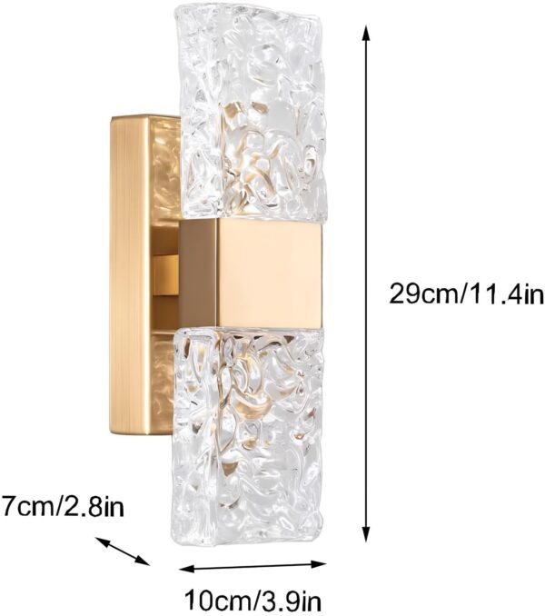 Kinkiet Sxtiger Nordic Crystal Golden LED, 3 kolory światła - obrazek 7