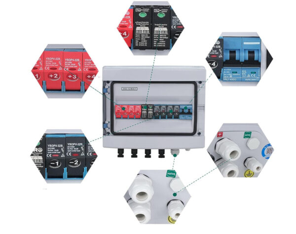 Skrzynka rozdzielcza z wyłącznikami automatycznymi YRO HA-12WAY, 550V, IP65 - obrazek 6