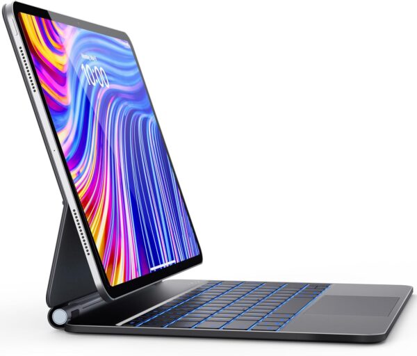 Używana Klawiatura Earto iPad Air 12.9 IT (M2, 2024), Podświetlana, 800 mAh czarna