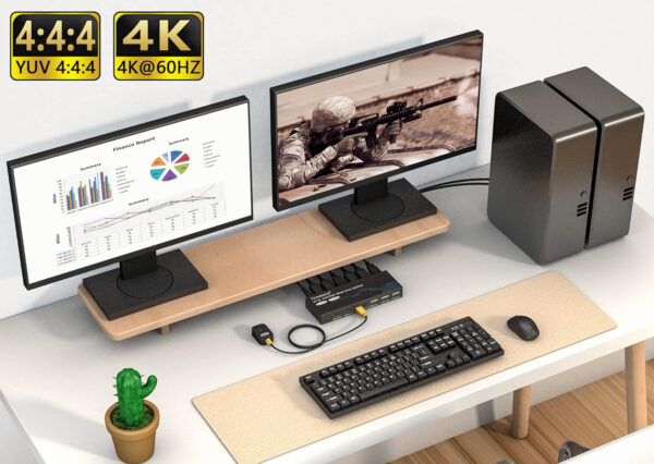 Przełącznik KVM HDMI TCNEWCL, 2 porty, 4 HDMI, 2 USB - obrazek 4