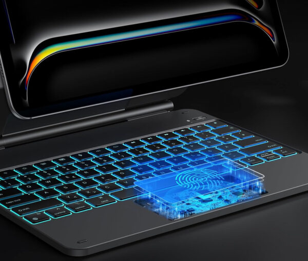 (Brak oryginalnego opakowania) Klawiatura Bluetooth z Etui iPad Pro 13" M4 2024 OMOTON KC011 QWERTZ DE podświetlana - obrazek 5