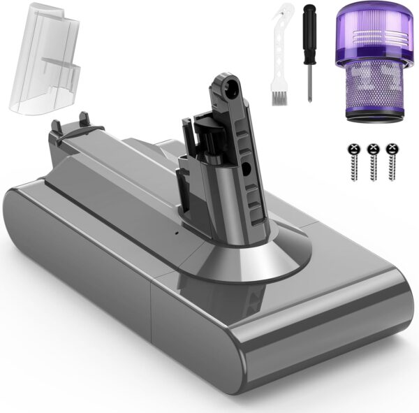 Akumulator ASUNCELL 3900 mAh do Dyson V11, 25,2 V z filtrem i śrubami Powystawowy