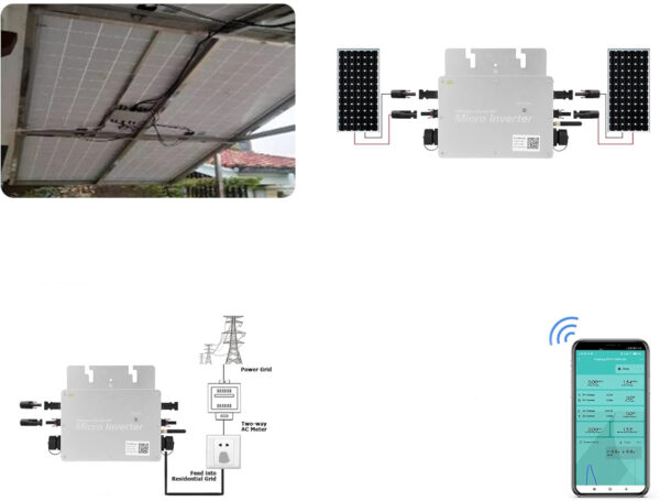 POWYSTAWOWY Mikroinwerter sieciowy MPPT Ailao WVC-700W-Life, WiFi - obrazek 8