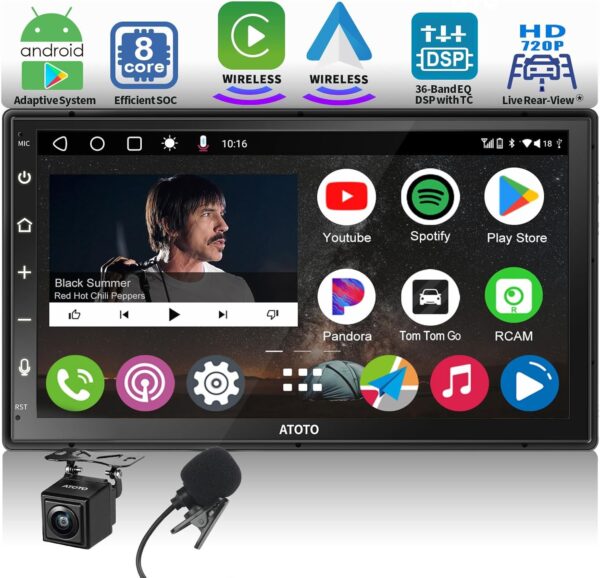 ATOTO A6G2B7PF System Multimedialny 7" z Apple CarPlay Double-DIN