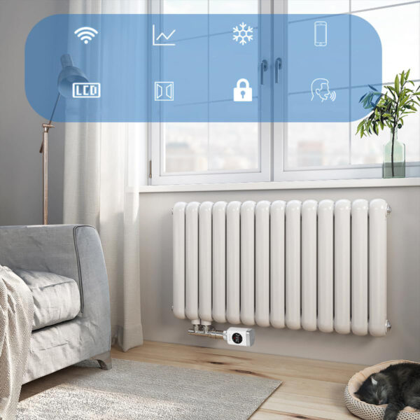 Zestaw 3 termostatów WiFi SALCAR TRV801W Alexa/Google Tuya bez bramki Powystawowy - obrazek 5