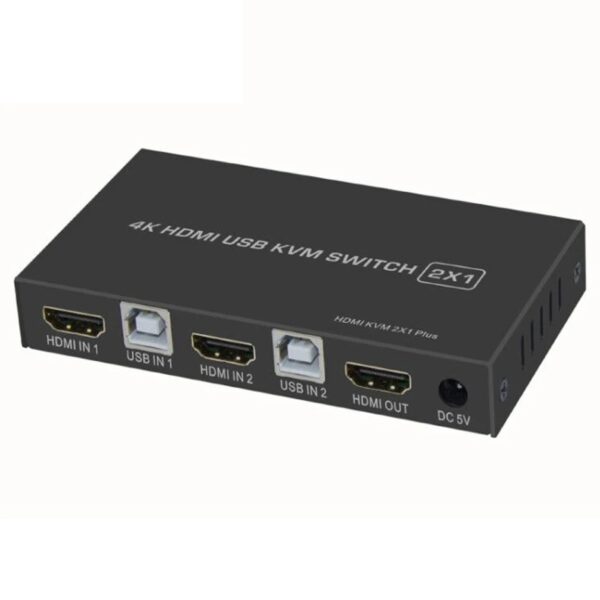 Przełącznik KVM Biaze KVM08 HDMI 2.0 2 porty 4K 60Hz HDCP USB hot-swap - obrazek 4
