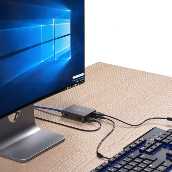 Przedłużacz PWAYTEK HDMI KVM USB zaawansowany extender sygnału do sterowania komputerem na odległość - obrazek 7