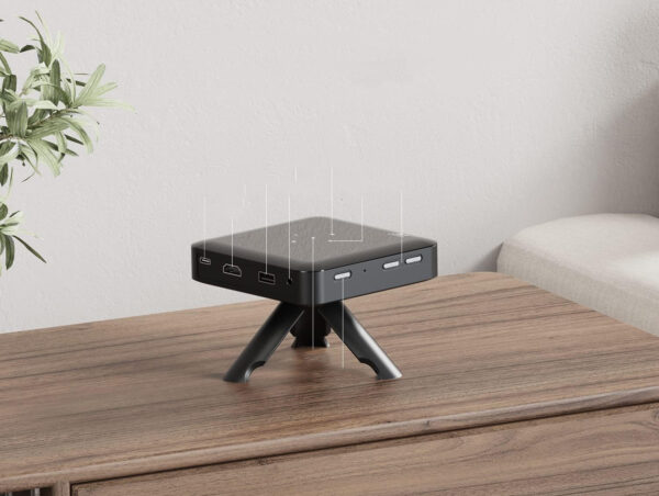 Mini projektor AKIYO, USB, HDMI, 12 V/2 A, 70W, Powystawowy - obrazek 6