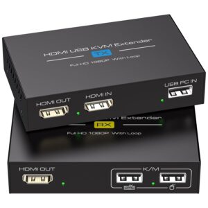 Przedłużacz KVM VEDINDUST, HDMI, USB 120M, RJ45, Cat5e/6/7 Full HD