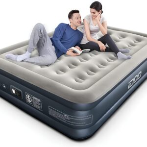 Materac dmuchany z pompką elektryczną iDOO R-M002 203x152x46cm, Używany