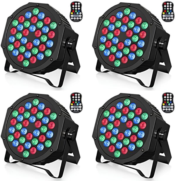 Reflektor LED U`King z pilotem, RGB, akumulator 6000 mAh, 4 szt.