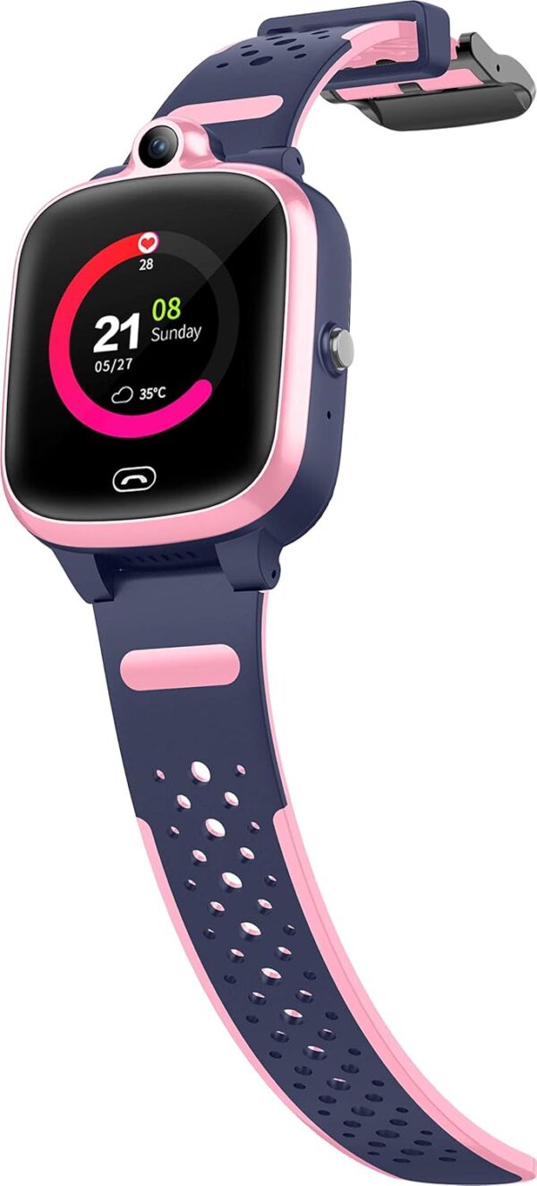 Dziecięcy smartwatch Fitonme, 4G, GPS, Bluetooth, Wi-Fi, Różowy - obrazek 3