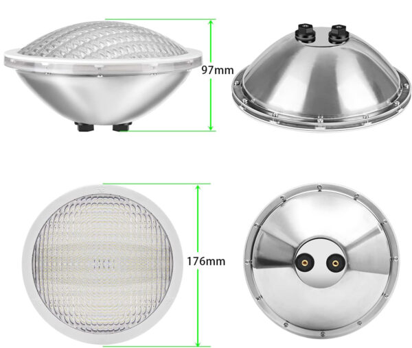 POWYSTAWOWY LyLmLe Oświetlenie basenowe LED PAR56 ze stali nierdzewnej 30 W - obrazek 2