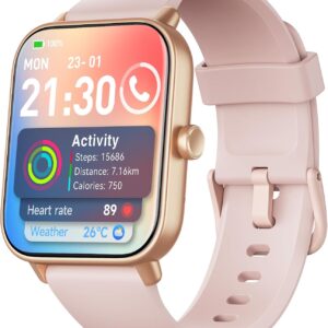 Smartwatch dla kobiet aeac IDW19, 1,8'' z czujnikiem tętna i SpO2, IP68