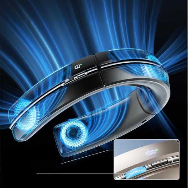 UŻYWANY Wentylator na szyję JISULIFE Neck Fan 5800mAh LED bezłopatkowy - obrazek 4