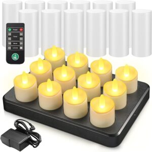 Świeczki LED HL z timerem, akumulatorowe, świeczki z adapterem 3A, 12 szt.
