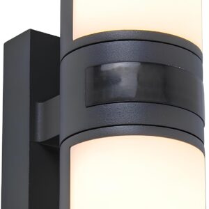 Zewnętrzna lampa LED z czujnikiem ruchu 12m/180° energooszczędna lampa SEBSON elewacyjna z sensorem